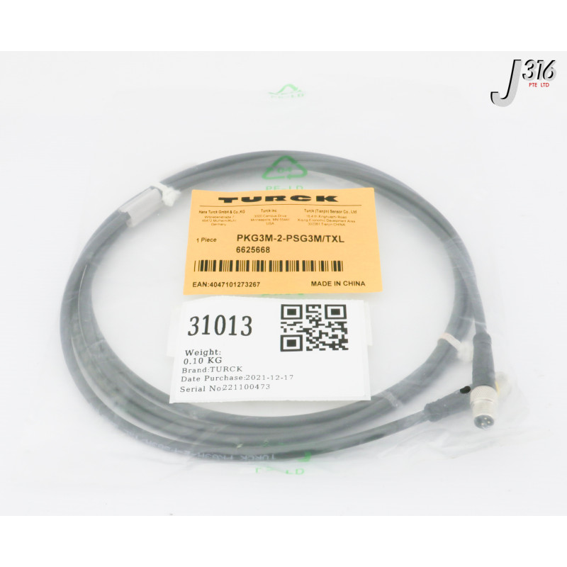 PKG3M-2-PSG3M/TXL Sensor Cable 2m M8 3-Pin