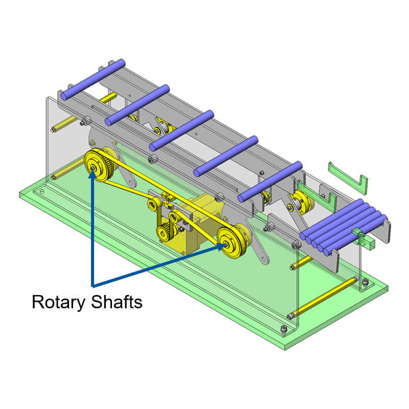 Linear unit E II 30, RH/LH, scale 2 drive shafts, type 0 scale at 270 from left to righ