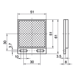 Atšv. R5/L 51x61mm Senopart Laser - Reliable Sensor for Automation