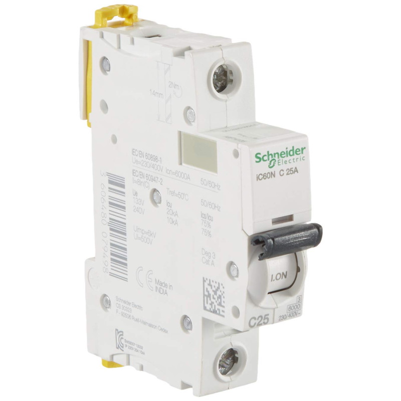 Aut. jung. iC60N 1P 25A C 6kA - Automatinis jungiklis