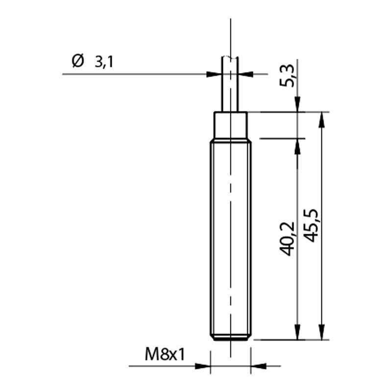 Induktytvinis M8 PNP NC Sensor with 2m Cable | AE1/CP-3A