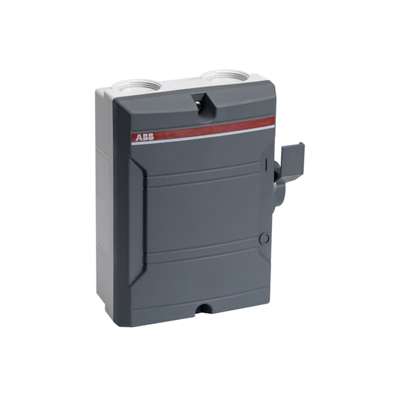 Saugumo jungiklis AC23-25A 3P IP65 pilkas