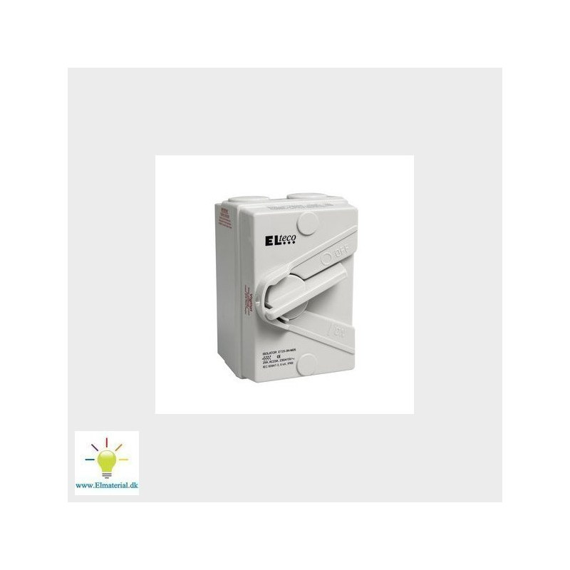 Saugumo jungiklis AC23-25A 3P IP65 pilkas - Pramonės sprendimai