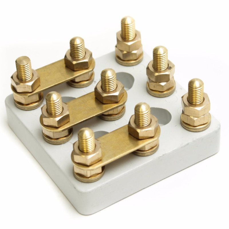 Motor terminal block 9 poles KB 91S - M4 - 44x44