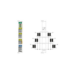 EtherCAT Terminal EL3446-0011 - 6-kanalų analoginio įvesties galios matavimo prietaisas