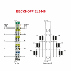 EtherCAT Terminal EL3446-0011 - 6-kanalų analoginio įvesties galios matavimo prietaisas
