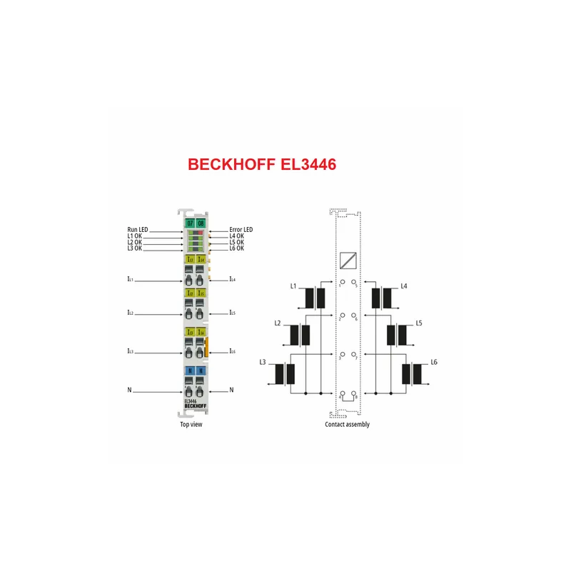 EtherCAT Terminal EL3446-0011 - 6-kanalų analoginio įvesties galios matavimo prietaisas