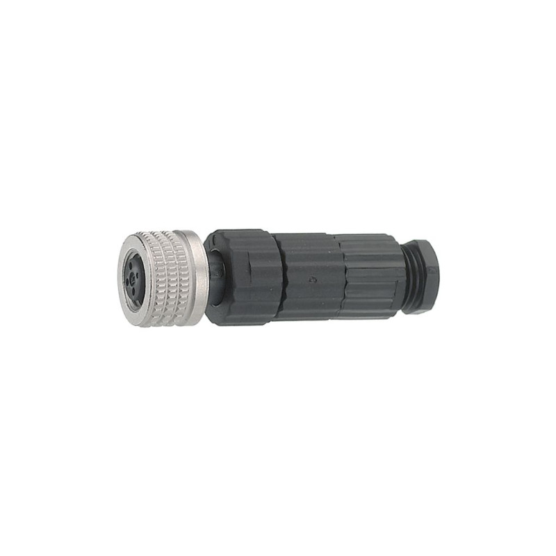 Circular Connector, M8, Plug, Straight, Poles - 3, Pin Penetration, Cable Mount