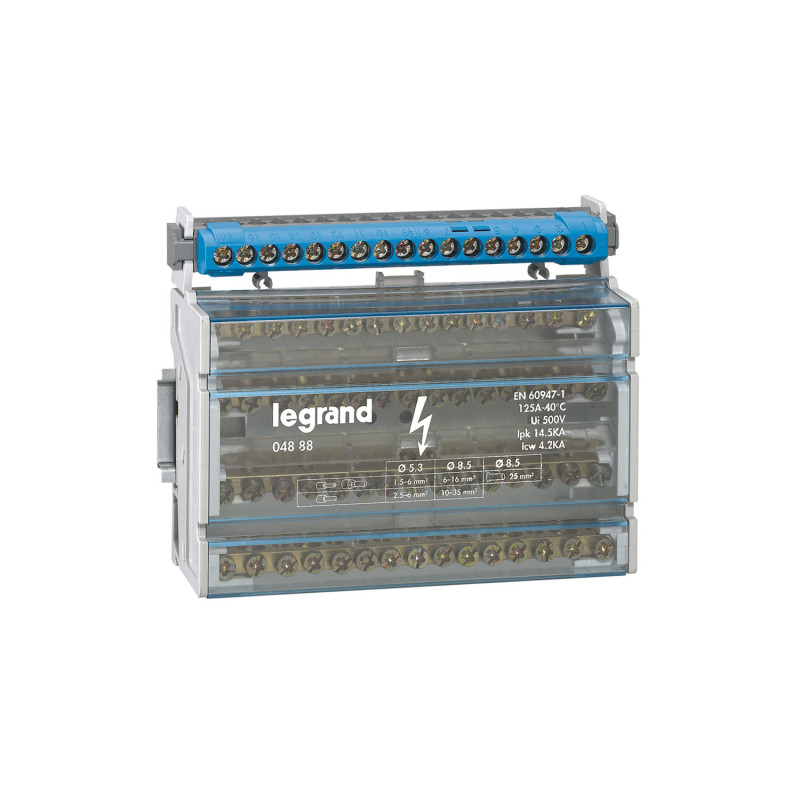Cross module 4P-125 A -15 connections Legrand, 004888