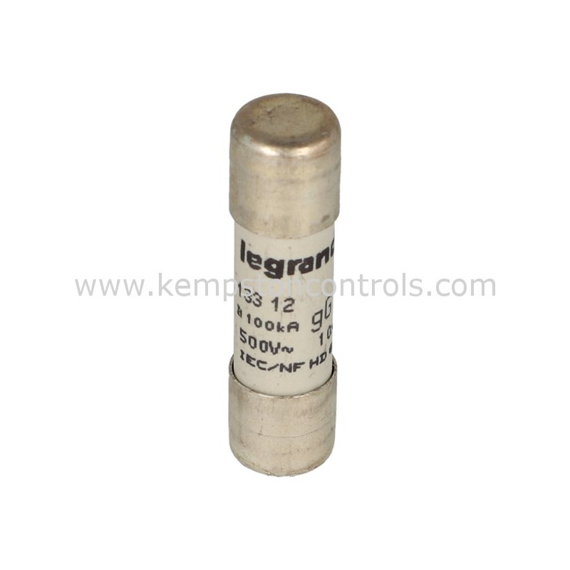 Fuse 12A 500V gG 10x38mm Legrand, 013312
