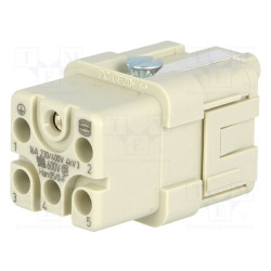 Connector, HDC, contact insert, female 16A 400V Han QPIN 6