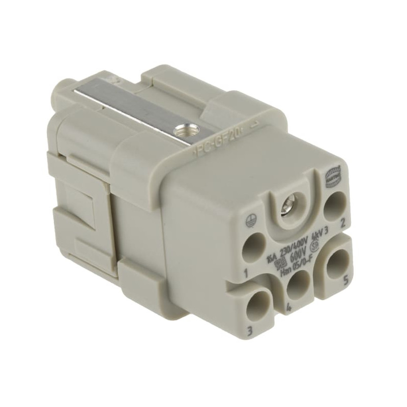 Connector, HDC, contact insert, female 16A 400V Han QPIN 6