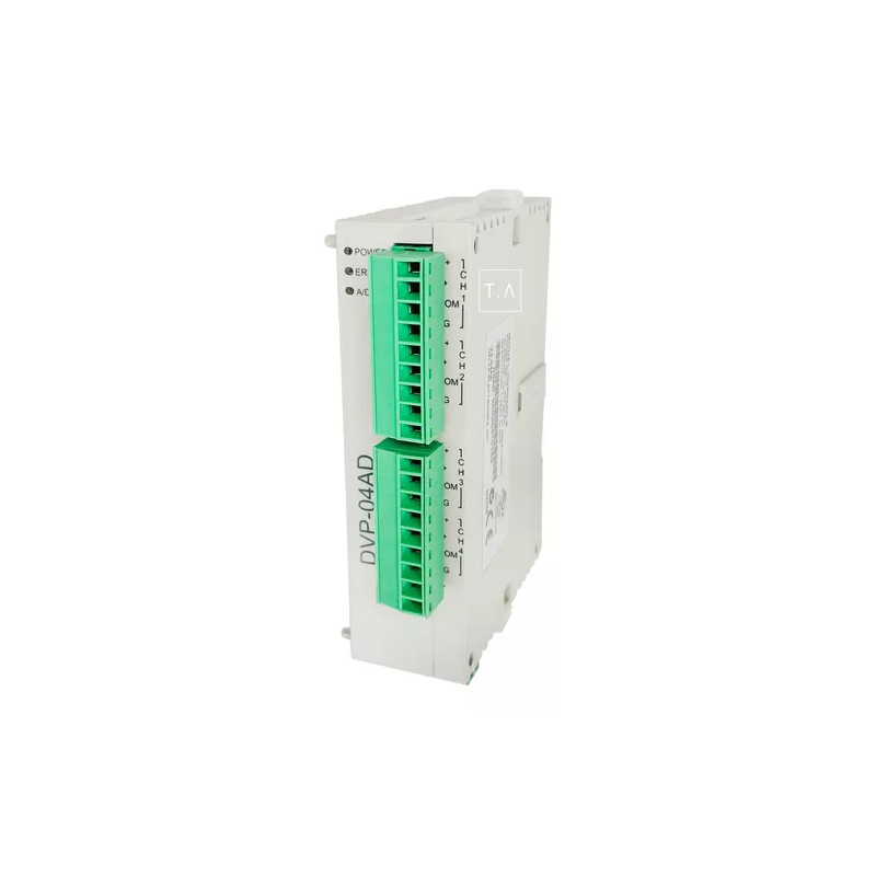 Valdiklio analoginių įėjimų modulis DVP04ADS2