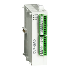 Valdiklio analoginių įėjimų modulis DVP06AD-S 6Al