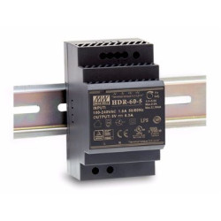 Impulsinis maitinimo šaltinis 24V 2.5A,, tvirtinamas ant DIN bėgio, Mean Well