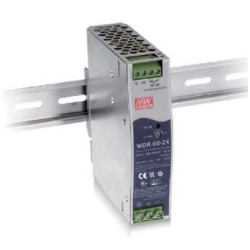 24V 2.5A Switching Power Supply, DIN Rail Mountable, Mean Well