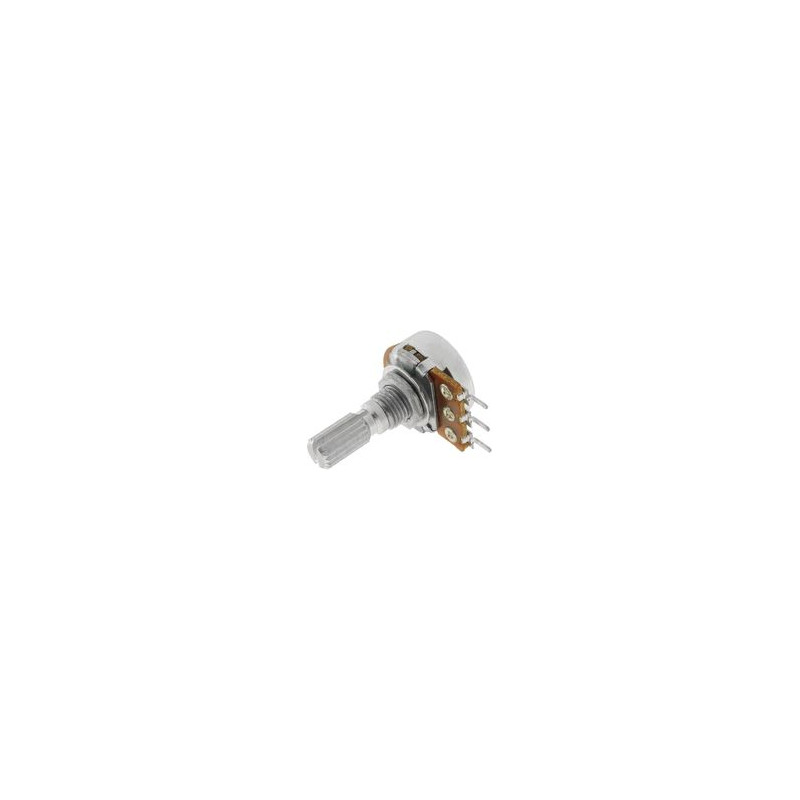 Potenciometras stereo linijinis 10K metalinis RoHS