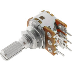 10K Linear Stereo Potentiometer Metal RoHS