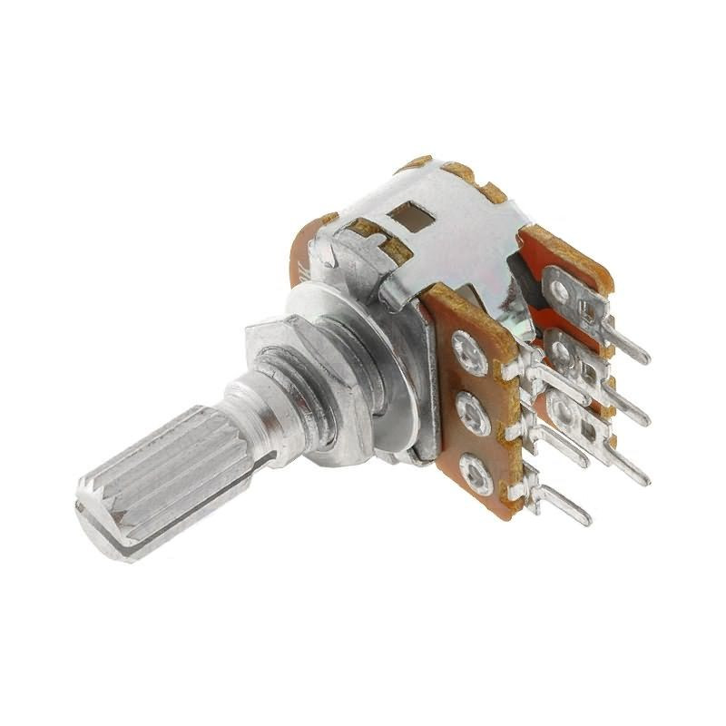 10K Linear Stereo Potentiometer Metal RoHS