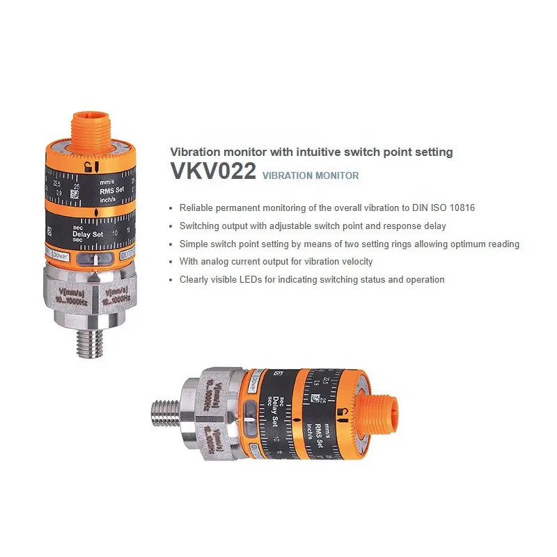 Vibration monitor with intuitive switch point setting Ifm