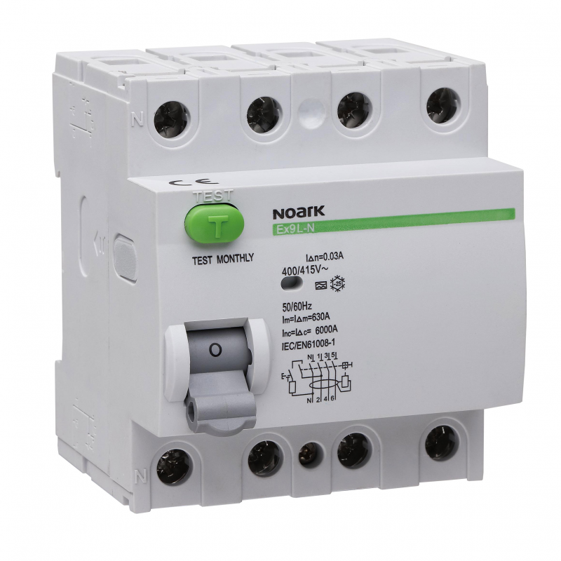 Srovės nuotekų relė Ex9L-N 4P 25A 30mA 6kA