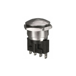 1241.6664.1124000 - Pushbutton Switch, Vandal Proof Momentary Function 3 A 125,VAC / 250 VAC 1CO IP67
