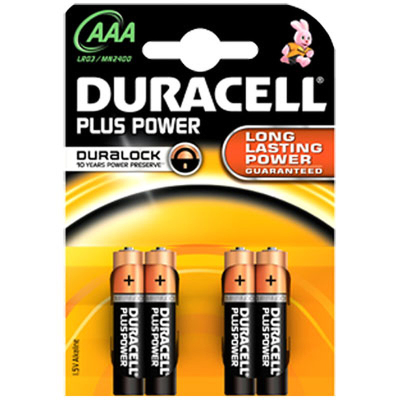 Duracell Plus Power AAA 1,5V 4vnt.
