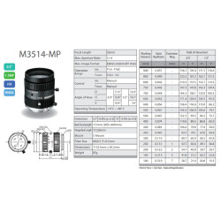 2/3, 35,0 mm, 1,4 - 16C, C, 1.5 Megapixel