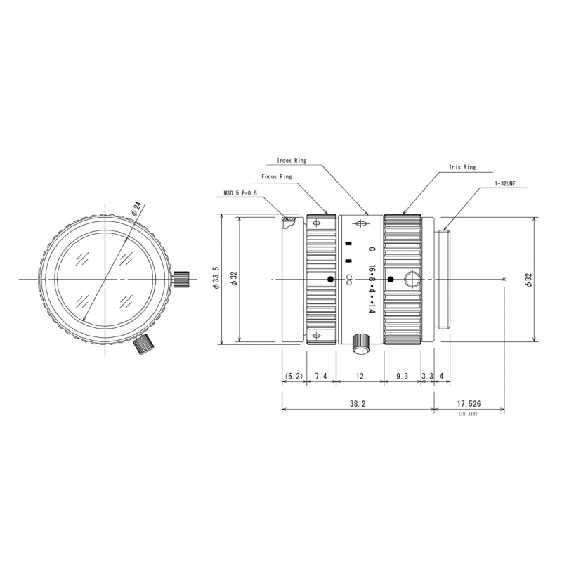 2/3, 35,0 mm, 1,4 - 16C, C, 1.5 Megapixel
