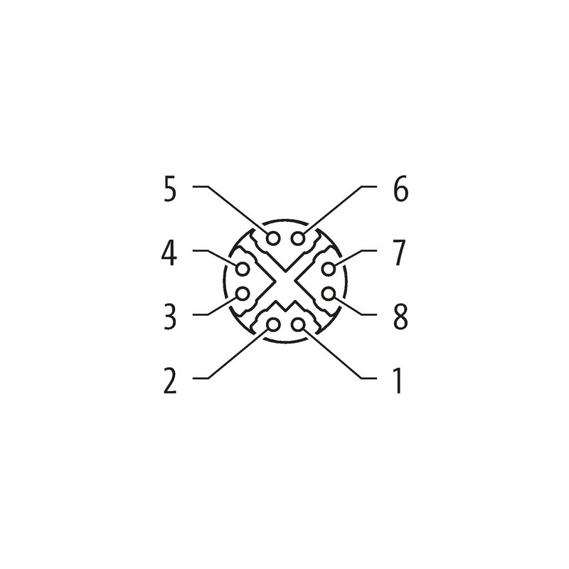 7700-51001-S4X0150 M12 male 0 / male 0 X-cod. shielded